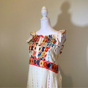 Altar’s State - Colorful Embroidered Midi Dress